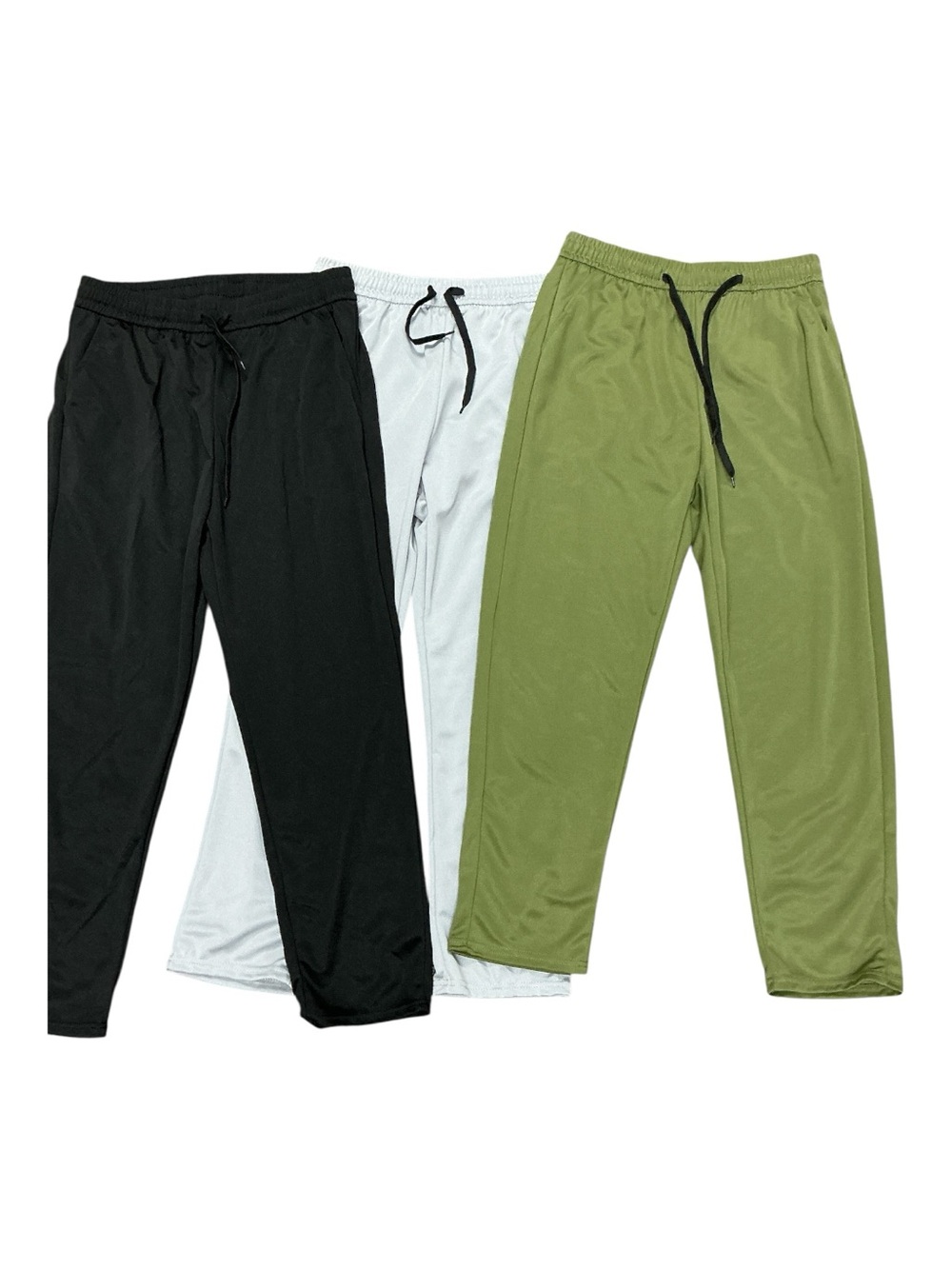 Amazon - NEW - 3-Pack Drawstring Lounge Pants - Black, White, Olive